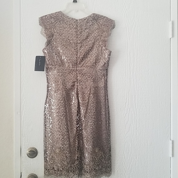 NICOLE MILLER Metallic  Cocktail Dress - Picture 3 of 8